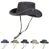 Wide-Brim Cotton Bucket Hat – Sun Protection & Style