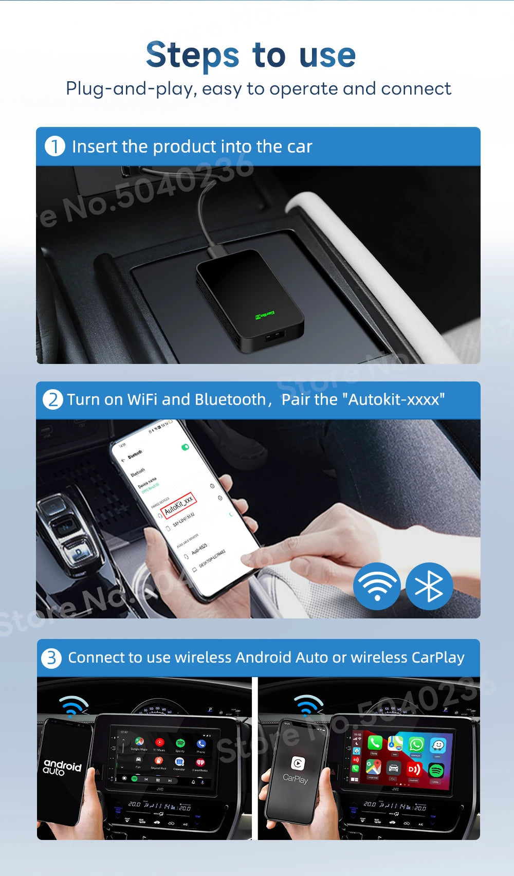 CarlinKit Wireless CarPlay & Android Auto Adapter