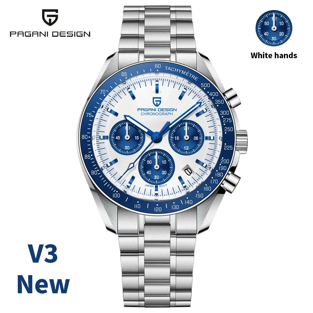 PAGANI DESIGN 2026 New AK Project Men's Watches Luxury Quartz Wrist Watch For Men AR Sapphire Speed Chronograph Automatic Date