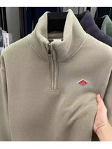 Men's Geometric High-Neck Zip Knit Top