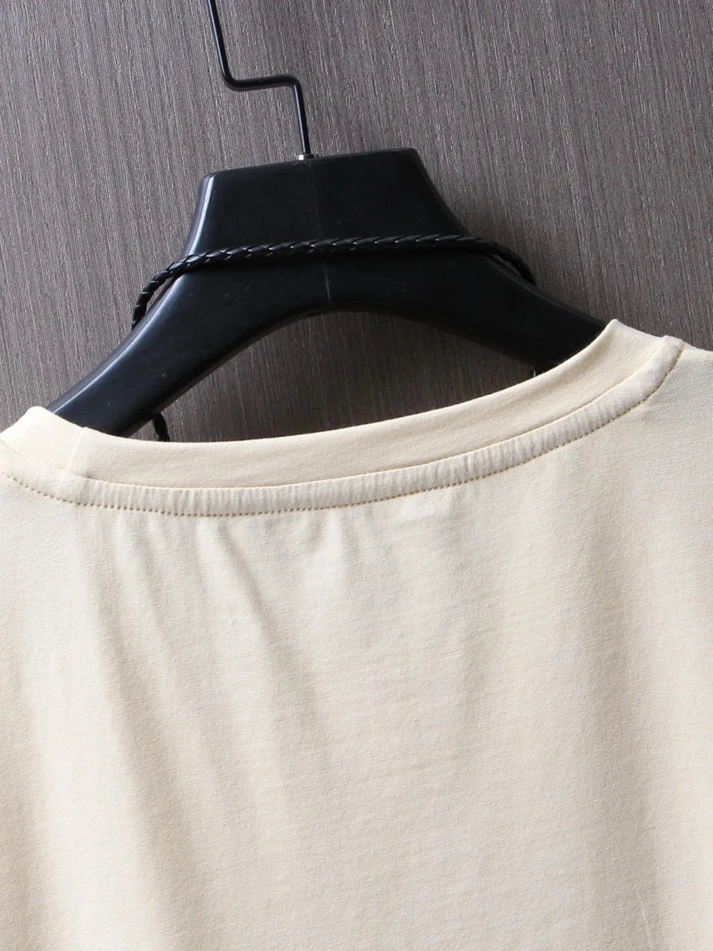 Men's Cotton T-Shirt with Minimalist Smile Print
