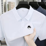 Men's Ice Silk Golf Polo Shirt – 10 Colors, M to 5XL