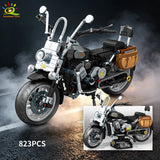 HUIQIBAO MOC Motorbike Model Building Blocks City Moto Racer Bricks Toy for Kids Boy Children Adult Car Set home Decoration