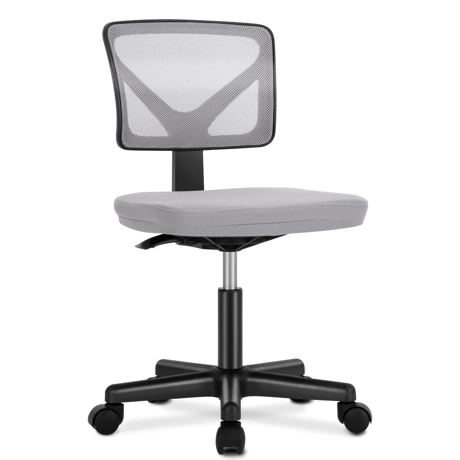 JHK Armless Mesh Office Chair | Lumbar Support & 360° Swivel