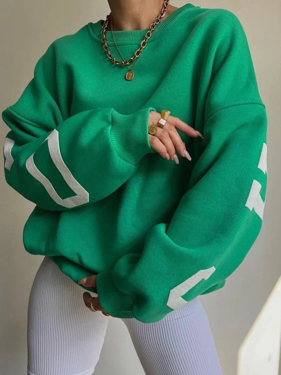 Women's Y2K Letter Print Relaxed Sweatshirt