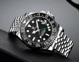 PAGANI DESIGN PD-1662 Luxury GMT Men Mechanical Wristwatch Sapphire Glass Stainless Steel 100M Waterproof Automatic Watches