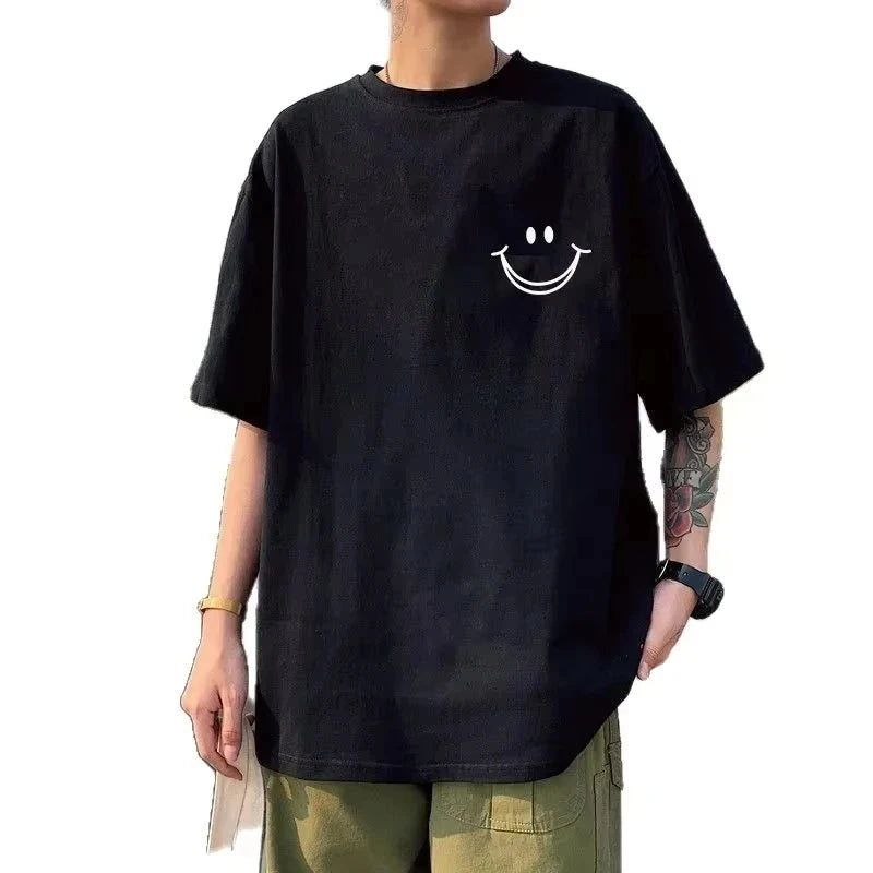 Men's Coconut Tree Print Cotton Tee | Relaxed Summer Fit