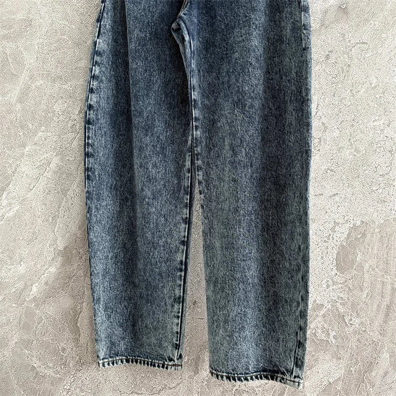 High-Waist Cotton Straight Jeans — Women's Slim Fit