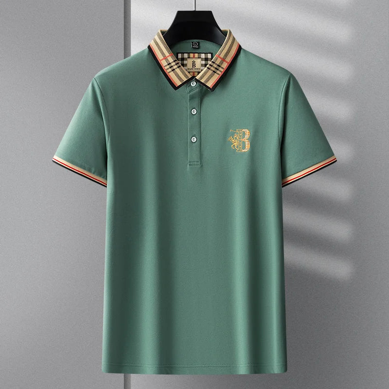 Men's Embroidered Polo Shirt – Breathable Summer Style
