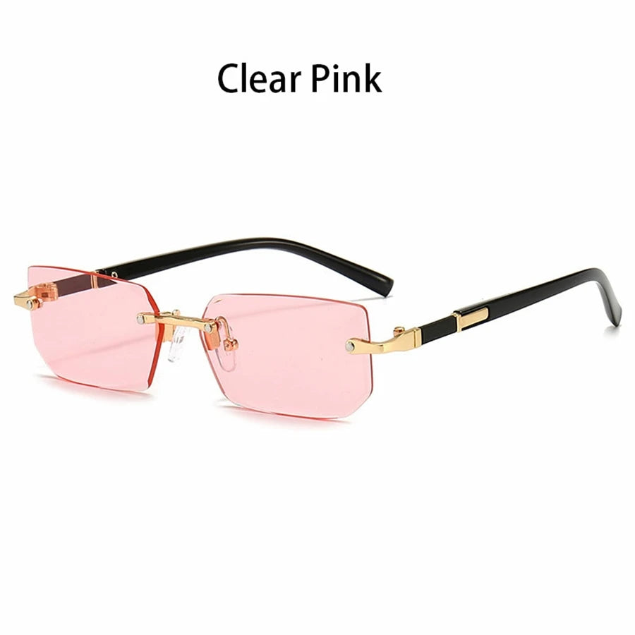 36PCS Rimless Sunglasses – Rectangle Gradient Lens