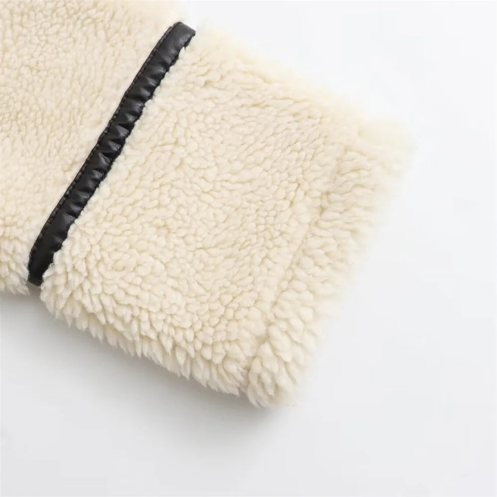 Faux-Fur Trimmed Moto Jacket