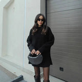 Chic USA-Made Knitted 2-Piece Sweater & Mini Skirt Set