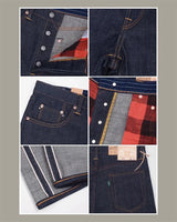 BOB DONG 22oz Heavyweight Selvage Denim Jeans Rigid Straight Fit Pants Lot N235
