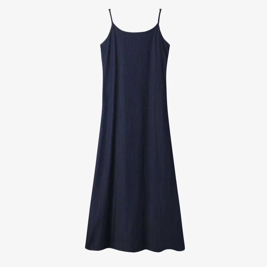 AW25 Denim Two-Piece: Loose Shirt & A-Line Slip Dress