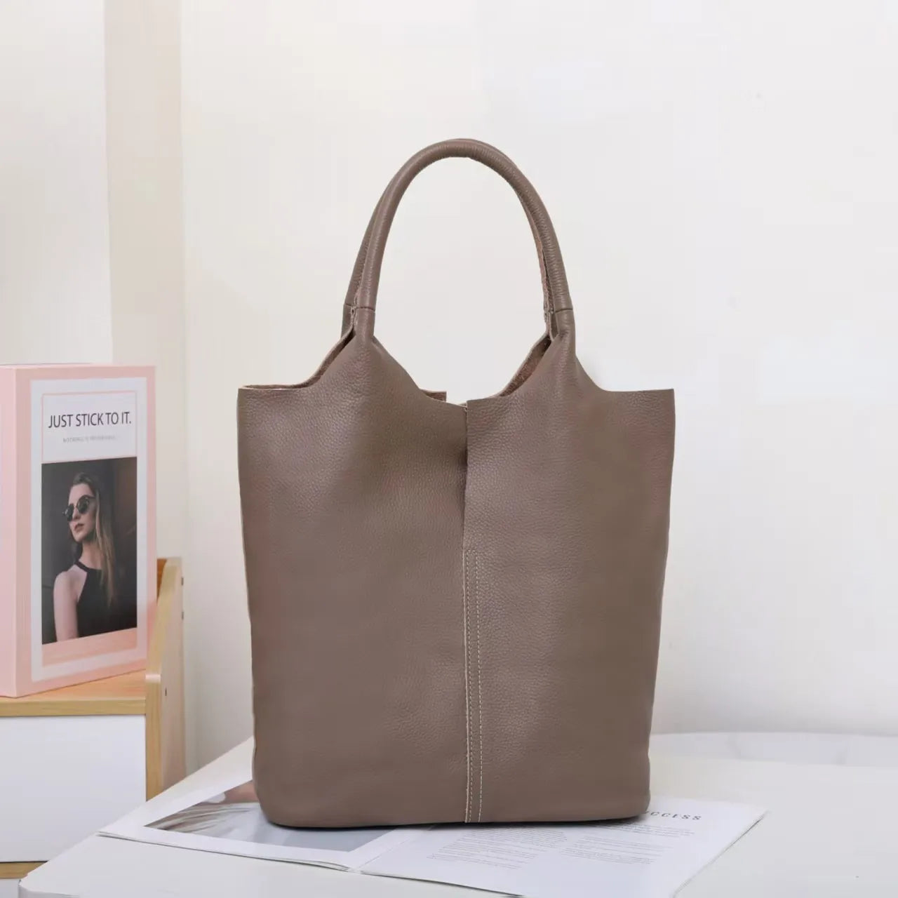 Luxury Soft Leather Bucket Bag | Large Women’s Shoulder Bag