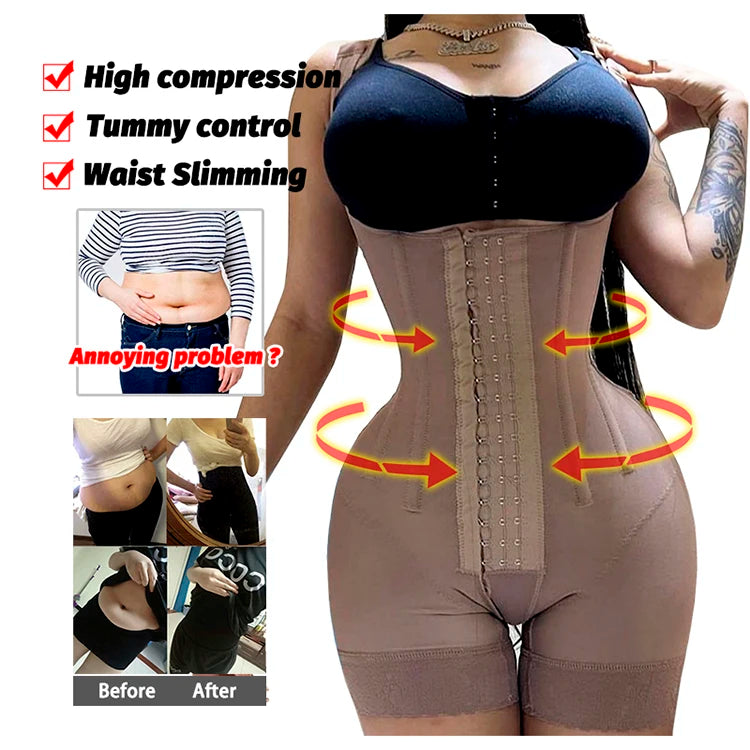 Stage 2 Post-Surgical BBL Faja – USA-Made Tummy Control Body Sculpting Shaper