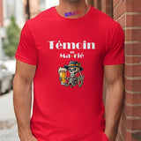 French Funny Single Farewell Bachelor Party T-shirt Wedding Beer Skeleton Tops Evg Team Married Tee Future Groom Man Squad Shirt