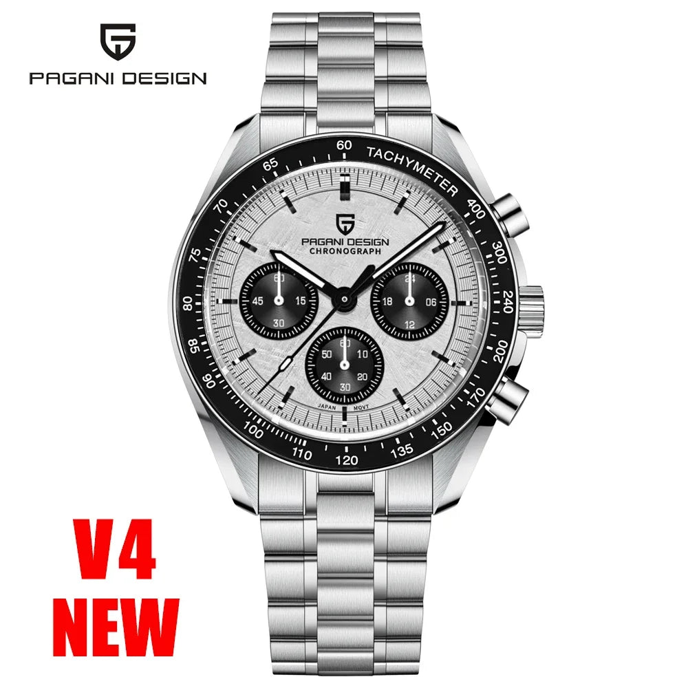 PAGANI DESIGN 2026 New AK Project Men's Watches Luxury Quartz Wrist Watch For Men AR Sapphire Speed Chronograph Automatic Date