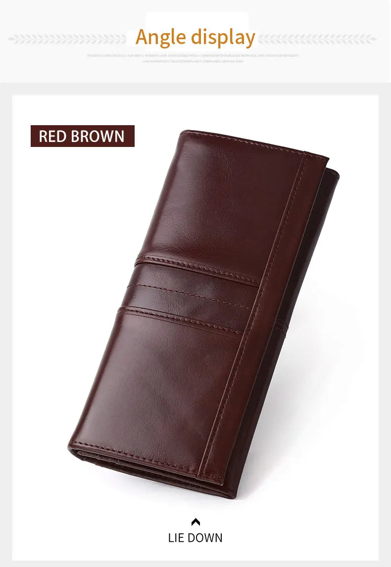 SCHLATUM Women Leather  Wallet Long Multifunction Business Card Holder Purse Brand Fashion Female Purse
