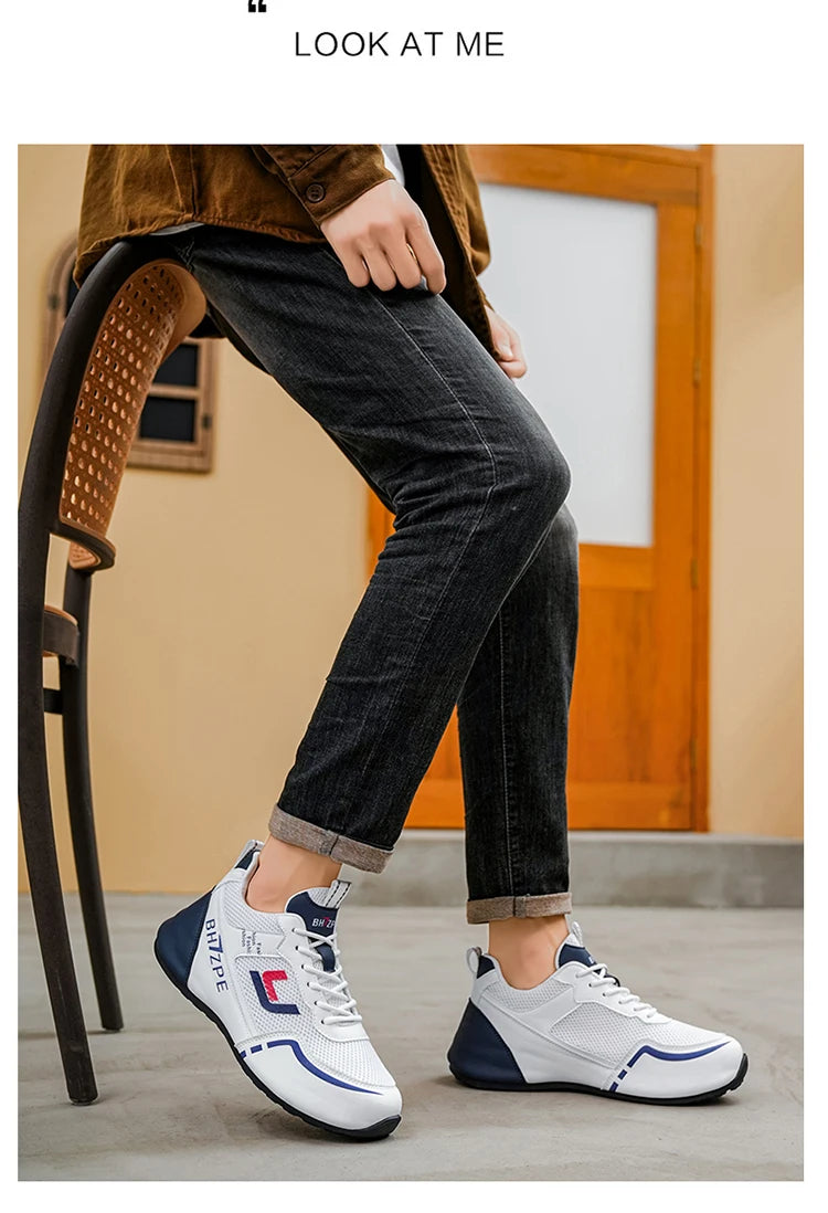 Men's Breathable Colorblock Low-Top Sneakers