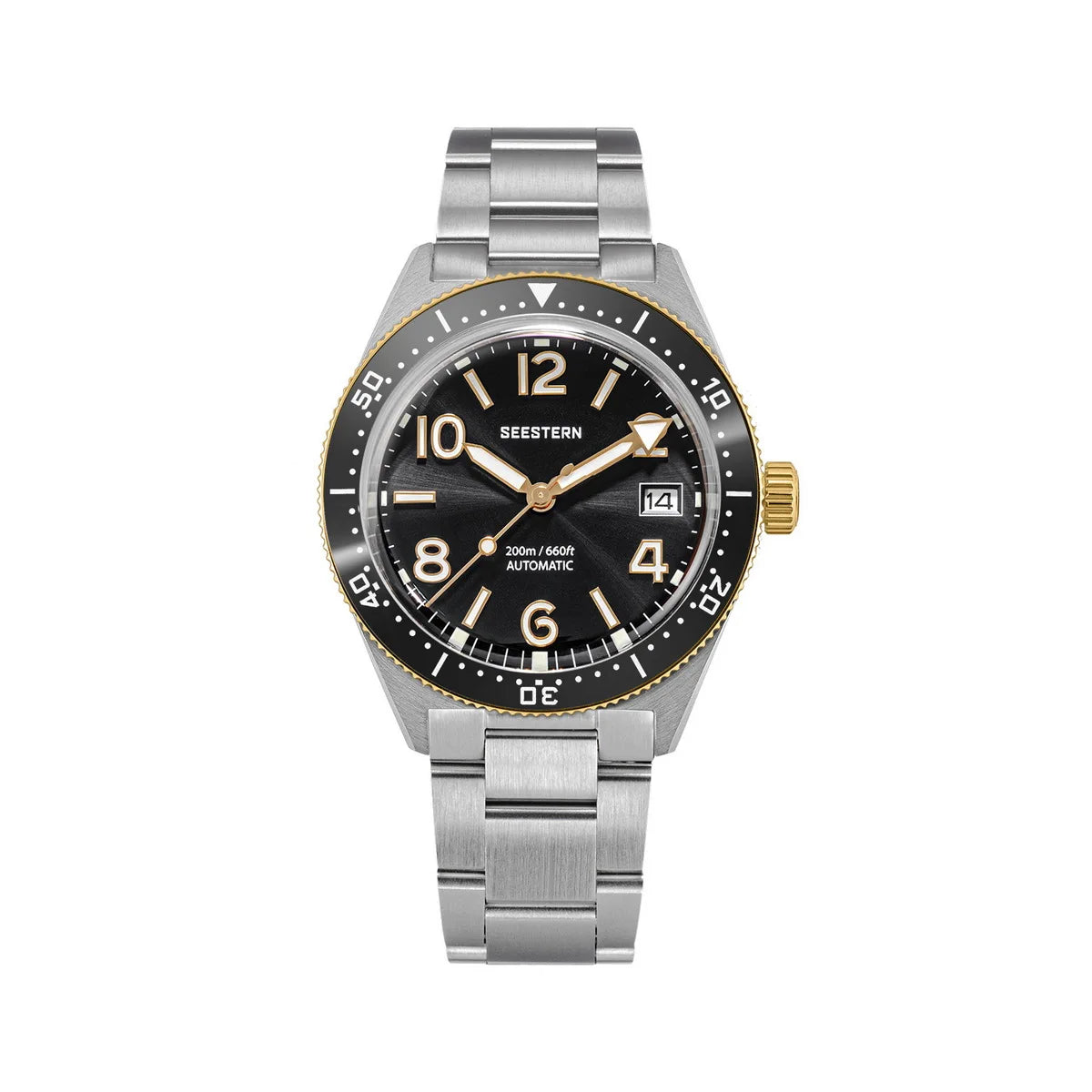 SEESTERN Diver Mens Watch Automatic Japan NH35A Movement 200M Waterproof Mechanical Wristwatches Luminous Domed Crystal S434 new