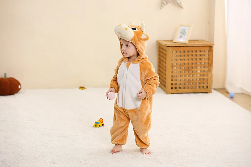 Plush Hooded Baby Winter Romper