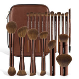 MAANGE Pro Makeup Brush Kit 20pcs Brushes with Storage Bag Dual End Foundation Powder Blush Eyeshadow Brush Beauty Blending Kit