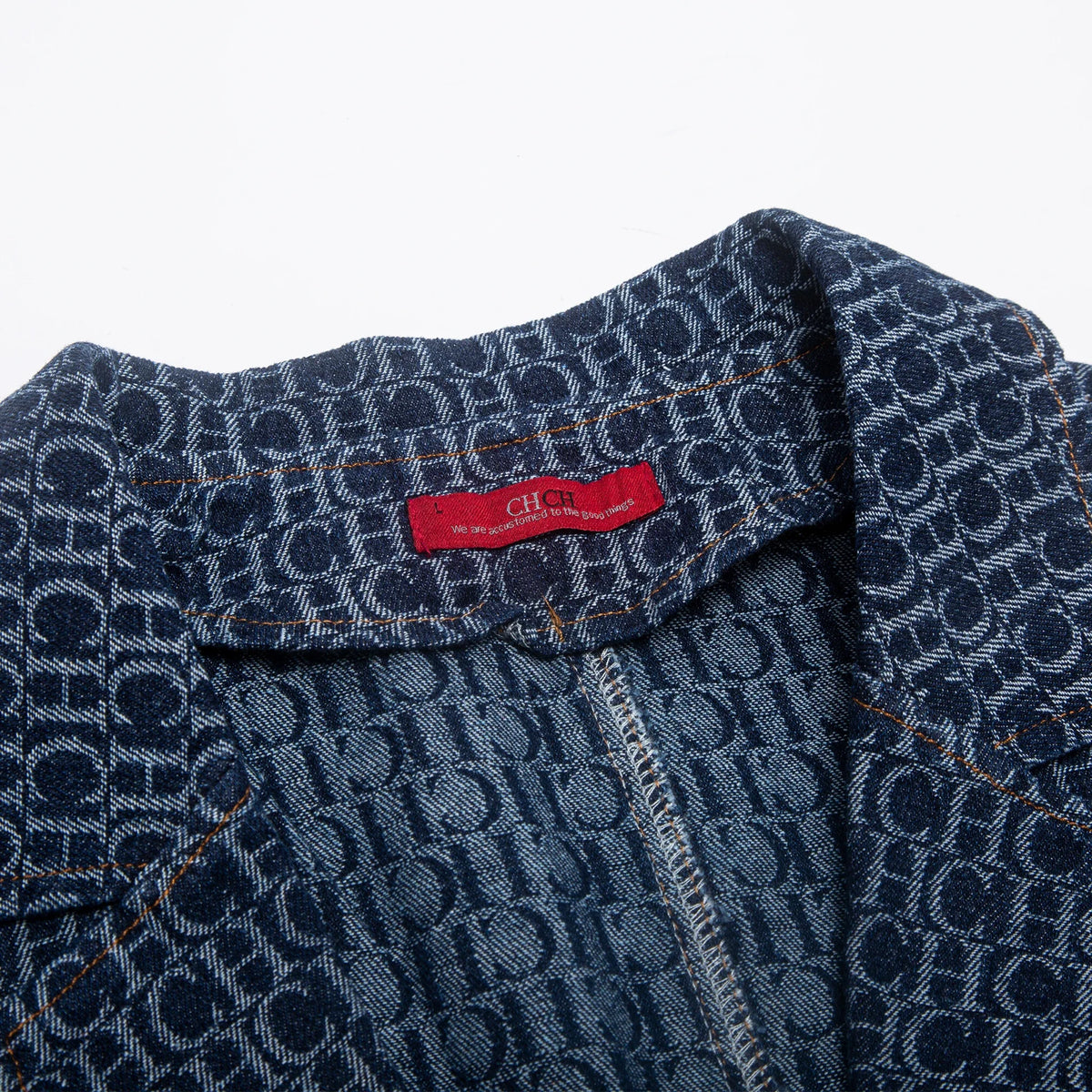Vintage USA-Made Denim Suit Jacket – Chic Single-Breasted Streetwear