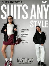 Women’s Relaxed Fleece Zip-Up Hoodie with Pockets