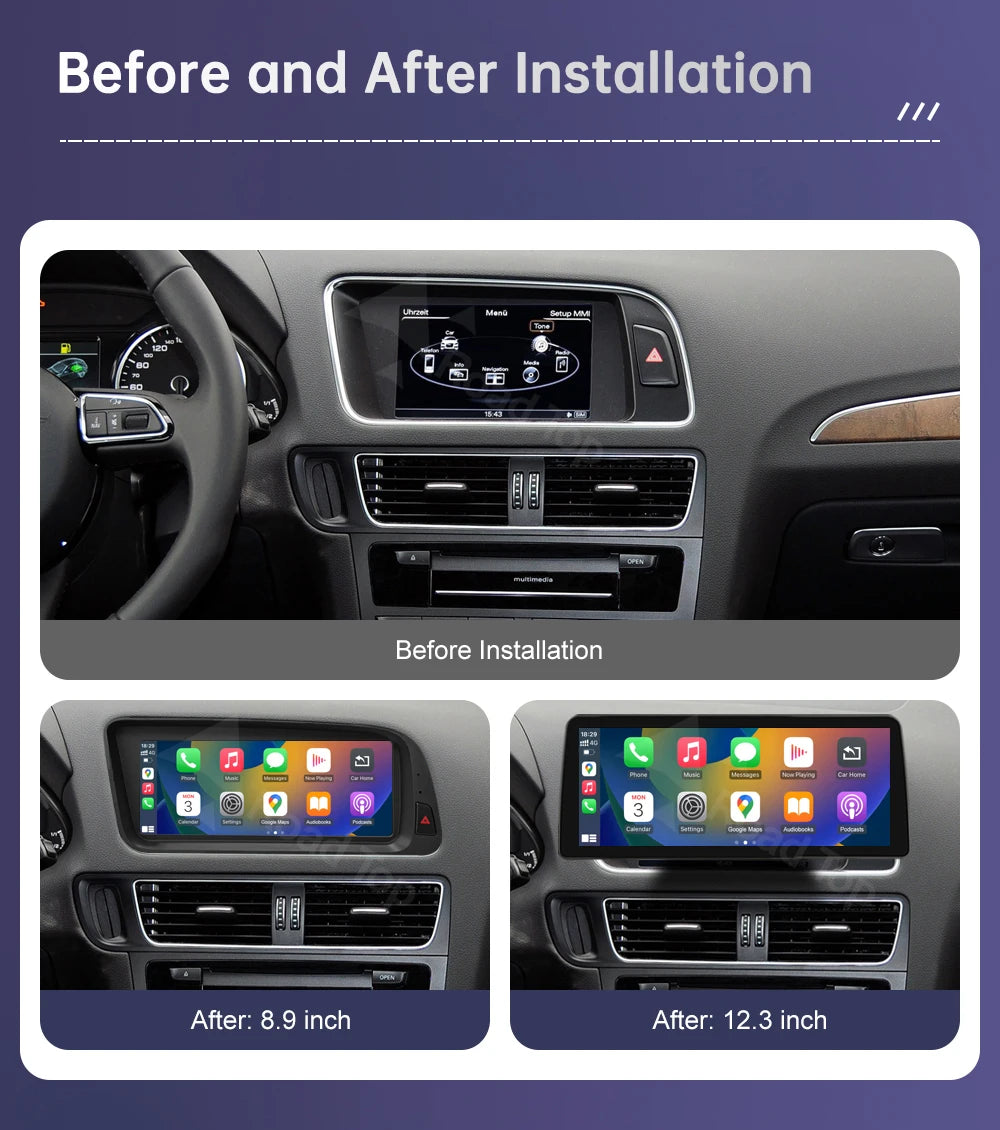 Audi Q5 2009–2017 CarPlay & Android Auto Touchscreen