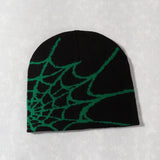Spider Embroidered Knit Beanie – Y2K Winter Hat