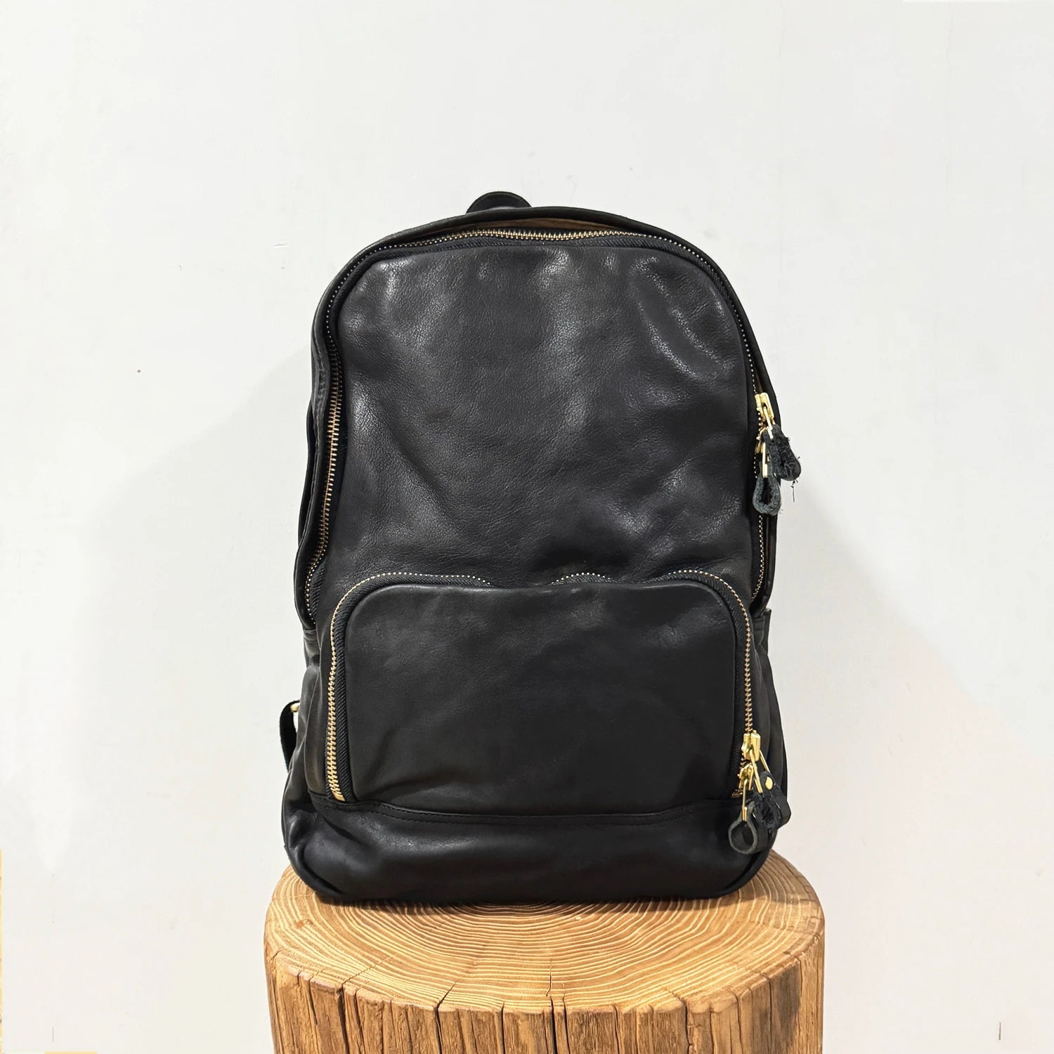 Vintage luxury genuine leather large capacity men's backpacks outdoor daily travel handmade soft real cowhide laptop schoolbags