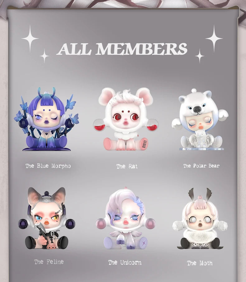 Pop Mart Skullpanda The Mare of Animals Series Blind Box Guess Bag Mystery Box Toys Doll Cute Anime Figure Ornaments Gift