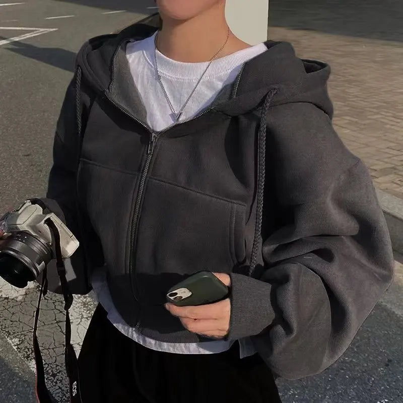 Women’s Fleece-Lined Cropped Hoodie