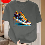 Men's Cotton Graffiti Print Relaxed Fit T-Shirt