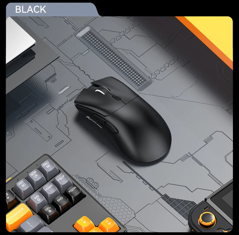 Lightweight ATTACK SHARK R1 Wireless Gaming Mouse Tri Mode 2.4G Bluetooth Wired RGB Ergonomic Programmable Mice For Laptop PC