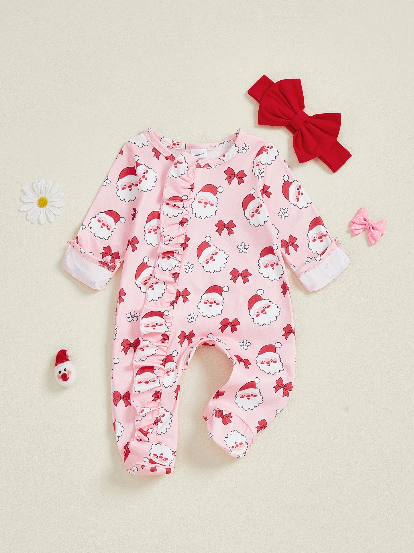 Baby Reindeer Christmas Romper Set