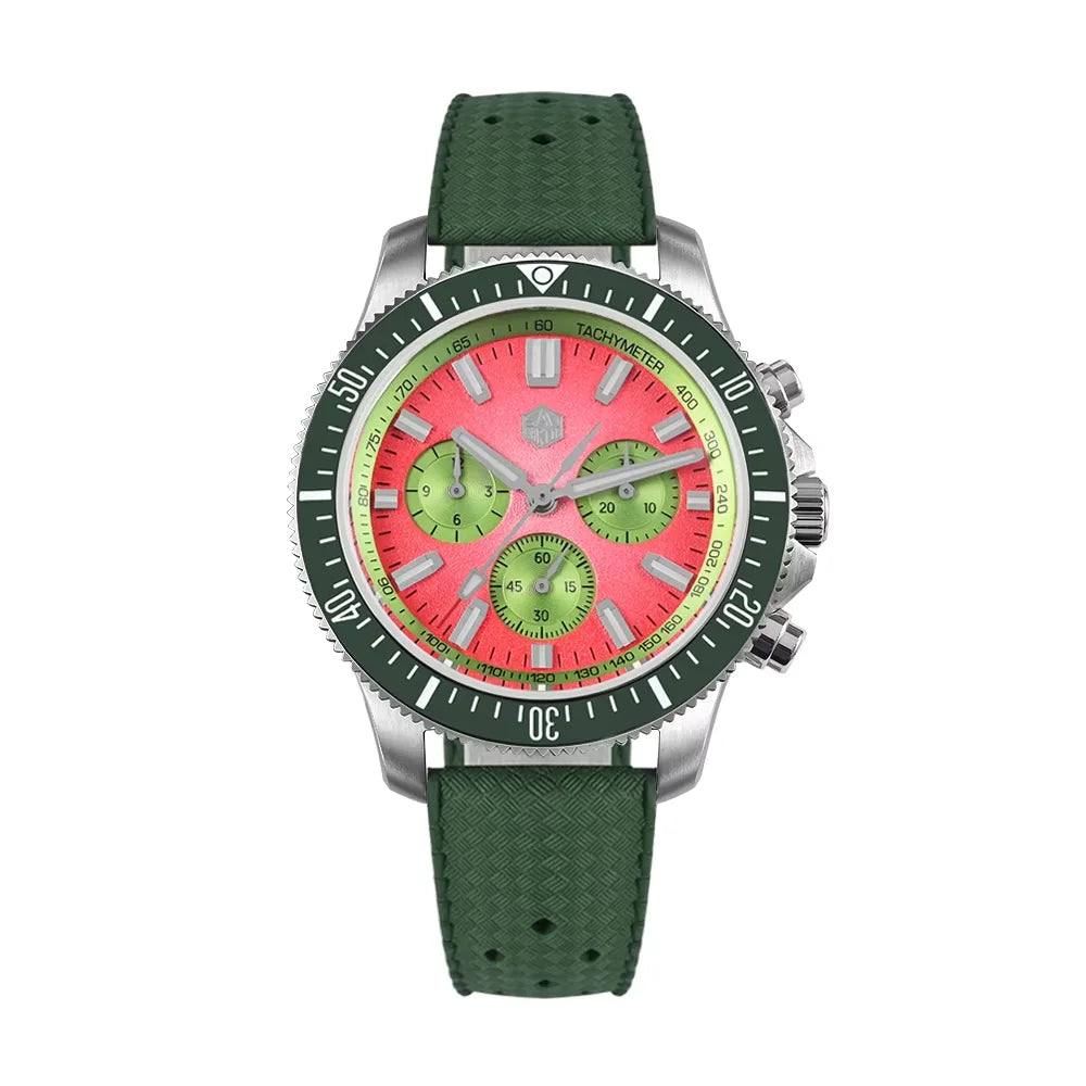 San Martin 40mm Diver Chronograph – Peacock SL-4801