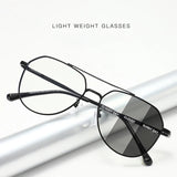 DDDLONG Retro Punk Fashion Pilot Photochromic Sunglasses Women Men Metal Eyeglasses Classic Vintage UV400 Outdoor Shades D679