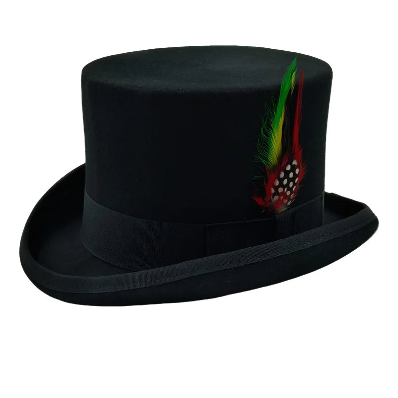 Men's Classic Wool Top Hat | Gentleman Magician Style