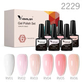 VENALISA 6pcs/kit Autumn Color Collection Fall Nails Brown Earth Gel Nail Polish TPO FREE Soak Off UV LED Semi Permanent Gel Set