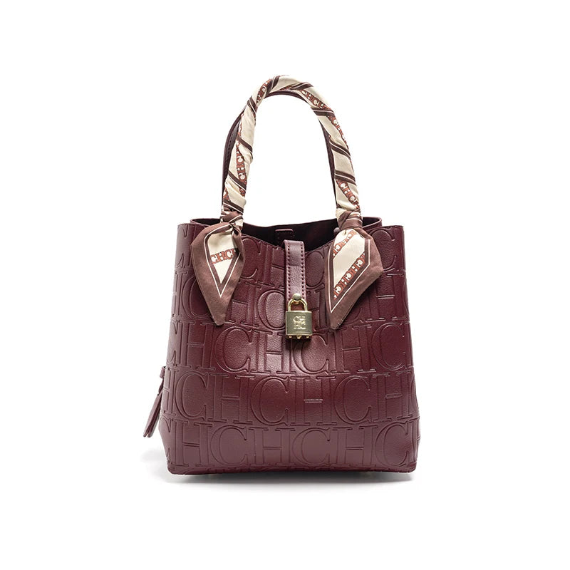 Embossed Letter Print Crossbody & Large Capacity Tote