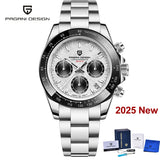 2026 New PAGANI DESIGN Rose Gold Chronograph Men's Watches Luxury Quartz Watch For Men Automatic Date Stainless steel Wristwatch
