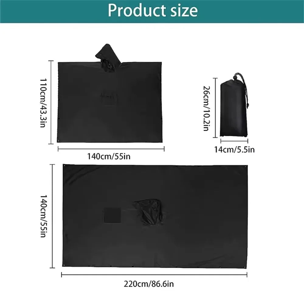 3-in-1 Waterproof Raincoat | Lightweight Outdoor Rain Cover
