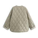 Casual Full-Zip Cotton Jacket – Autumn/Winter Fashion Coat with Curled Edge