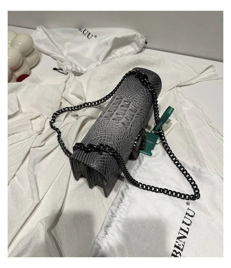 Crocodile Pattern Dionysus Underarm Bag