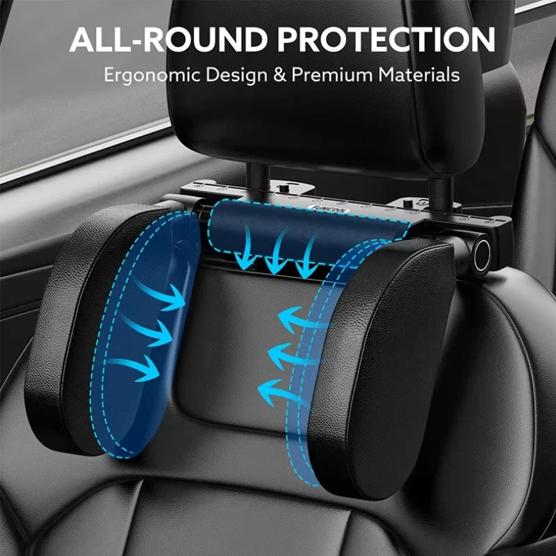 Car Seat Headrest Adjustable Side Head Support Telescopic Support on Cervical Spine for Adults Kids U Shaped Pillow