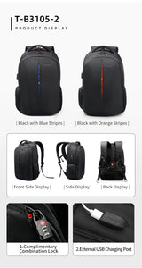 Tigernu Travel Backpacks 14-15.6-17'' Laptop Backpack For Men TSA Anti Theft Backpack Nylon Backpacks Bag For Schoolbag Knapsack