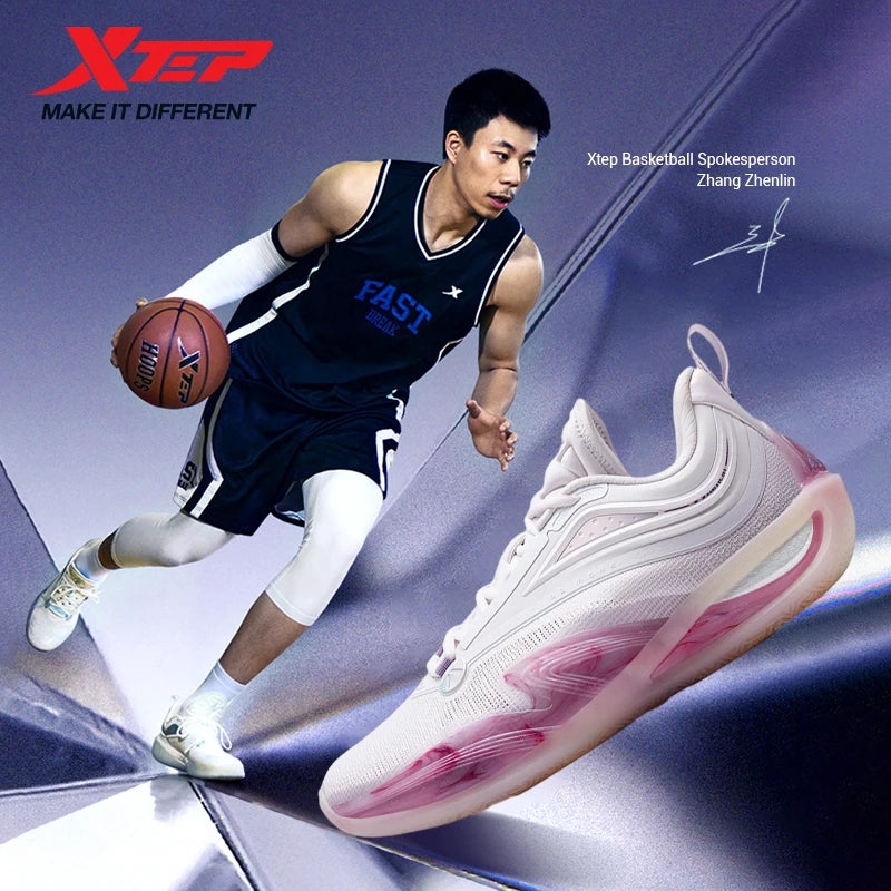 Xtep Zhang Zhenlin 1.0 Basketball Shoes For Men  Winter Cushioning Sports Shoes Combat Mid Top Sneakers 976219120024