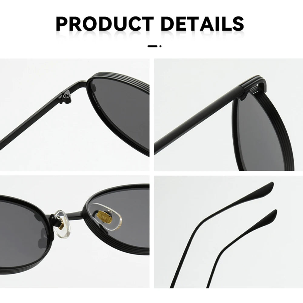 DDDLONG Fashion Small Round Retro Sunglasses Women Classical Vintage Punk Sun Glasses For Men Eyewear Outdoor Shades D609